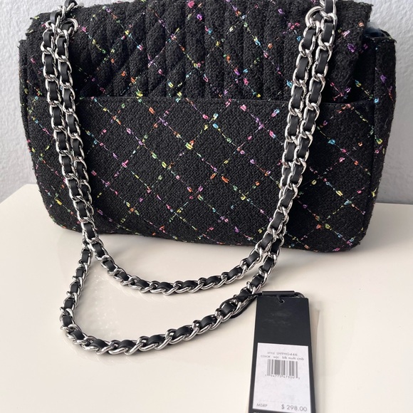 Karl Lagerfeld Black Multicolor Quilted Shoulder Bag - Picture 11 of 11